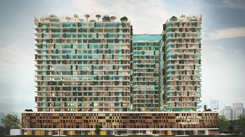 Peace Lagoons by Peace Homes Group — off plan in Dubai Land Residence Complex (DLRC)