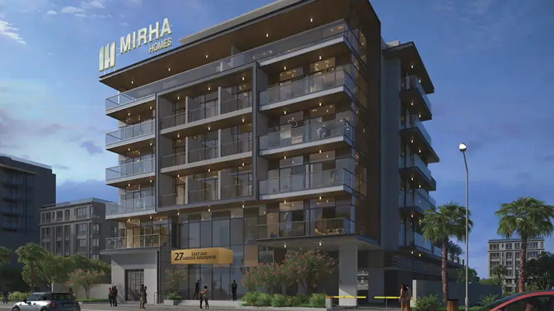 27 East End Garden Residences by Mirha Homes Development — off plan in Dubai International City 2