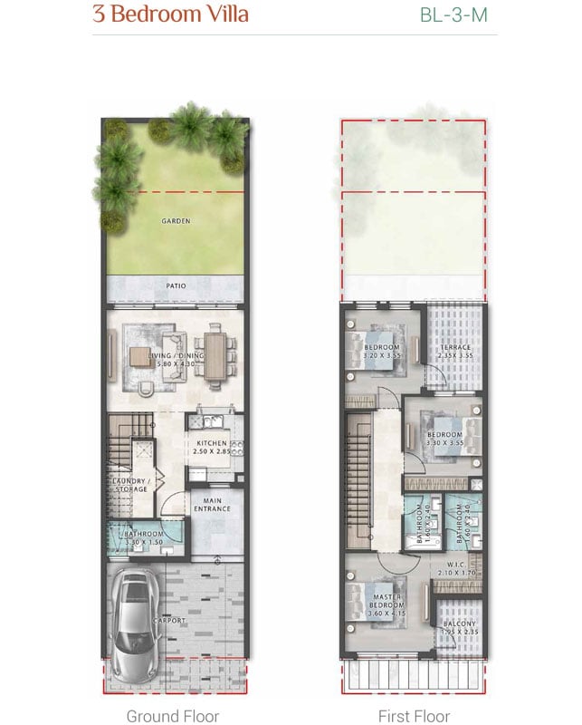 Portofino at Damac Lagoons floor plan 1