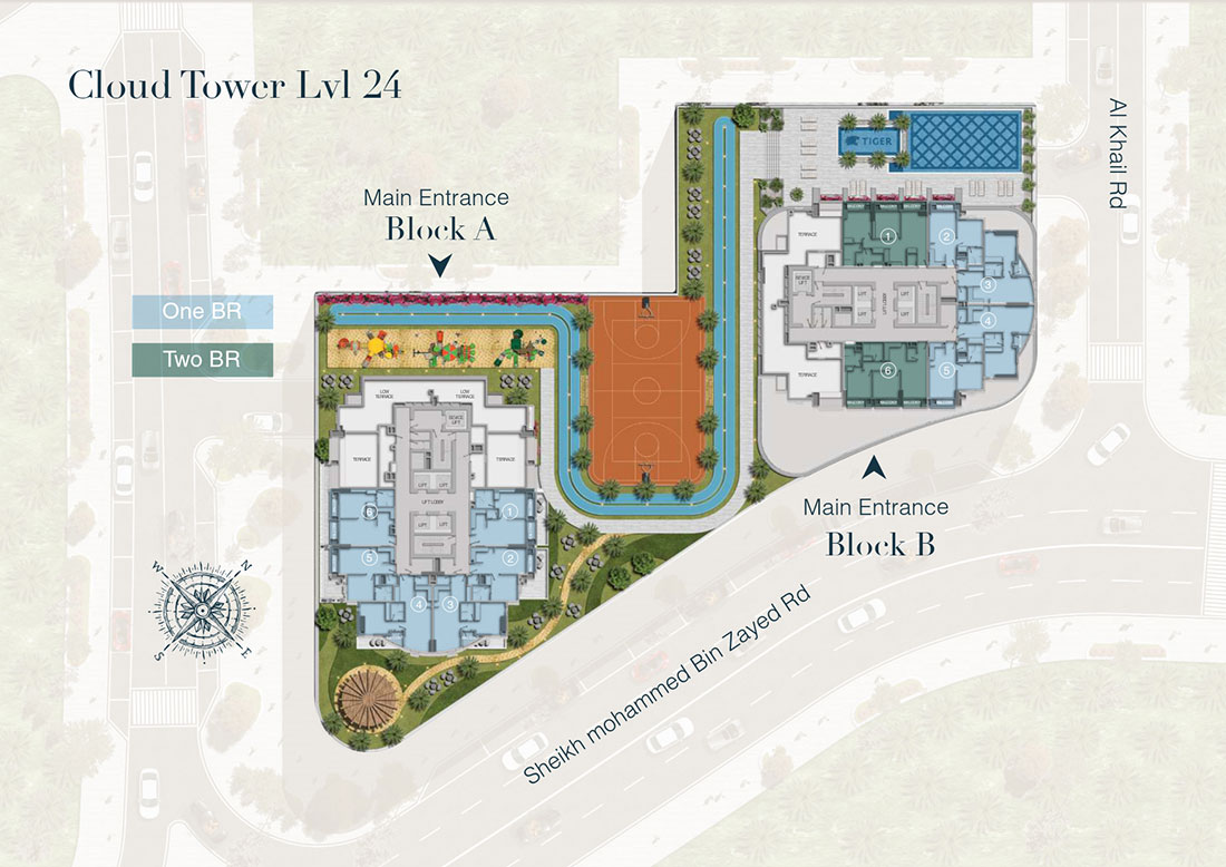 Cloud Twin Tower floor plan 1