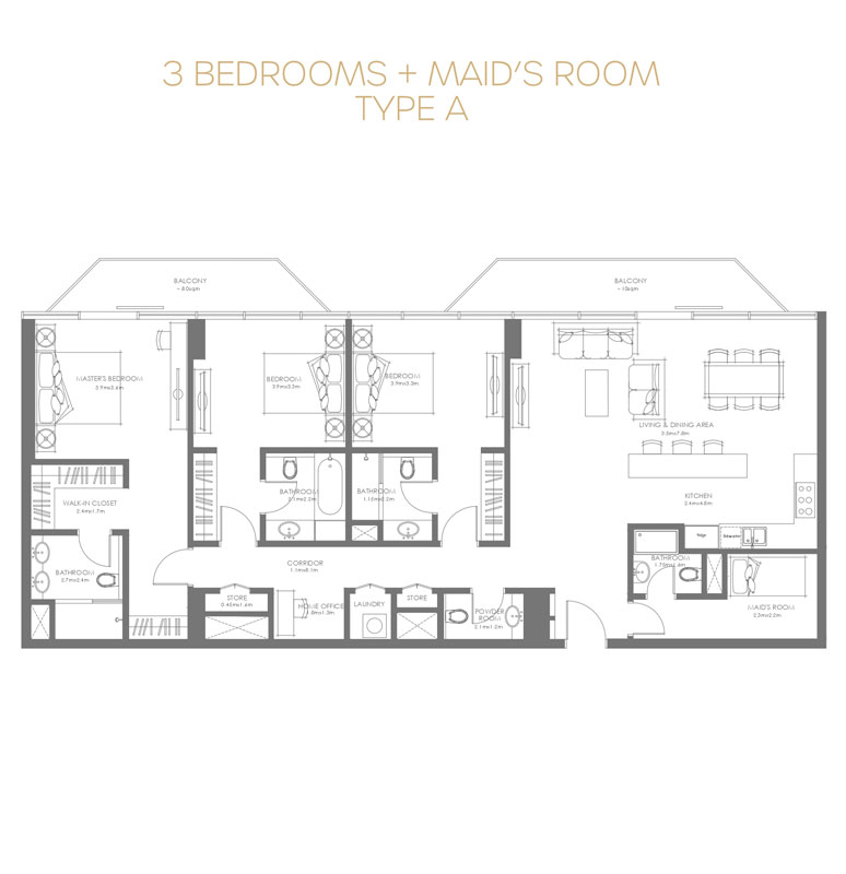 Louvre Abu Dhabi Residences floor plan 4