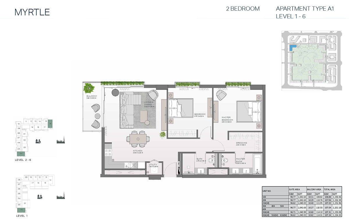 Myrtle at City Walk floor plan 2