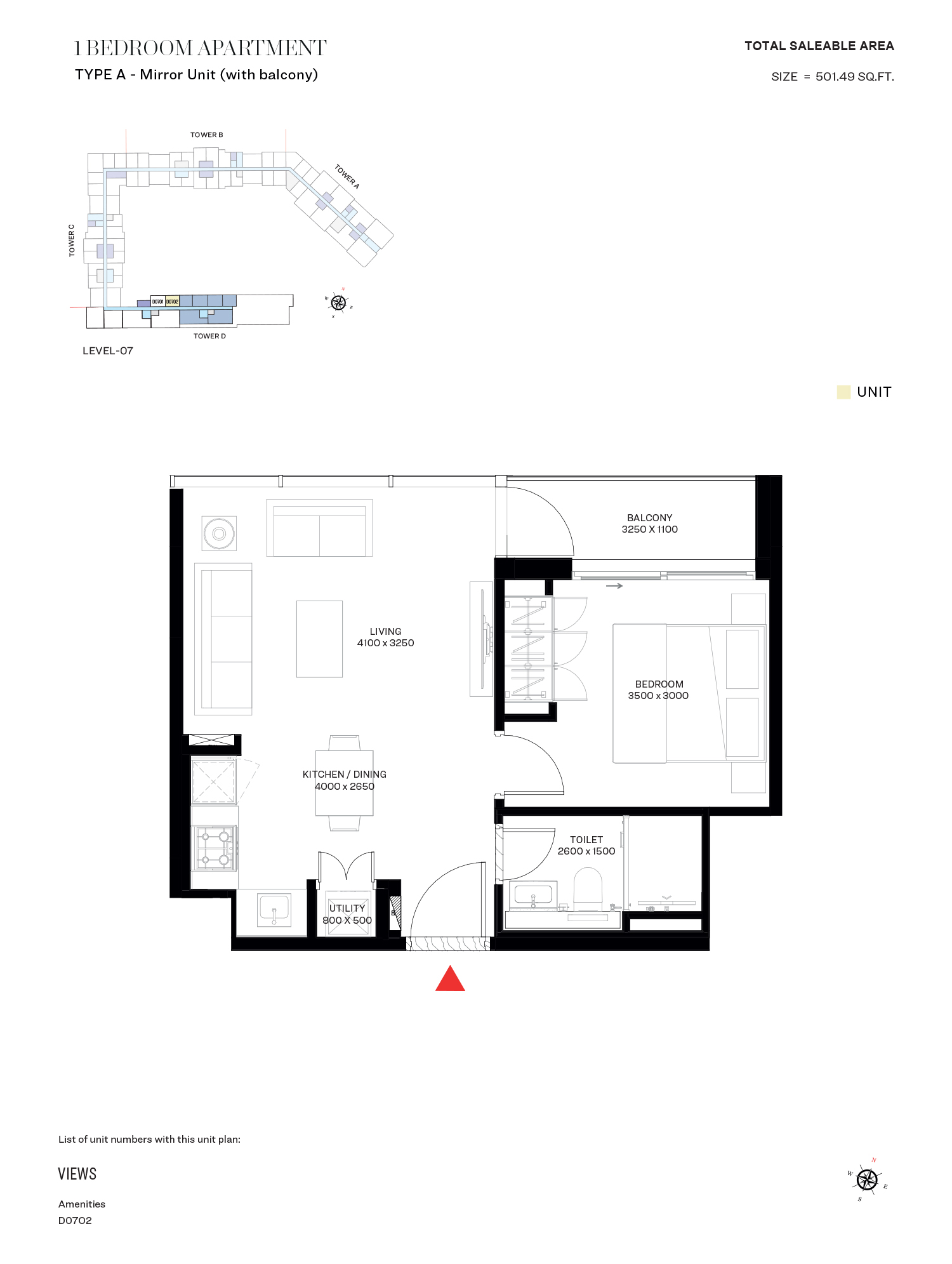 The Crest Tower D floor plan 1