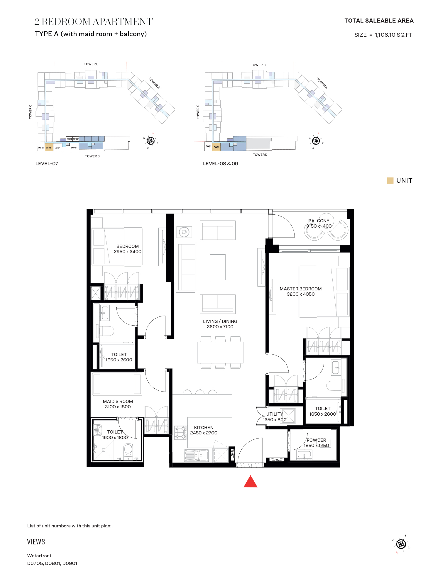 The Crest Tower D floor plan 3