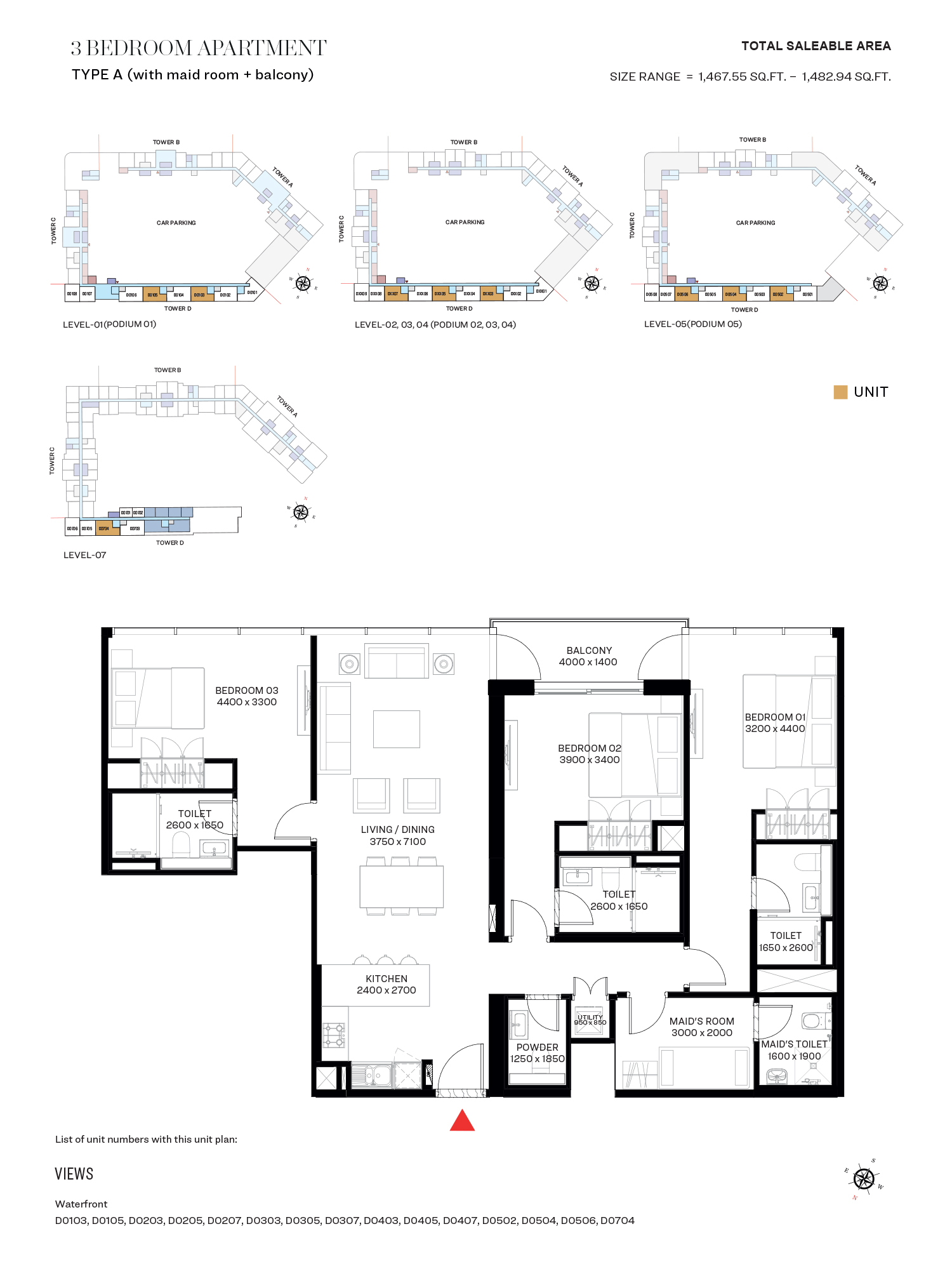The Crest Tower D floor plan 4
