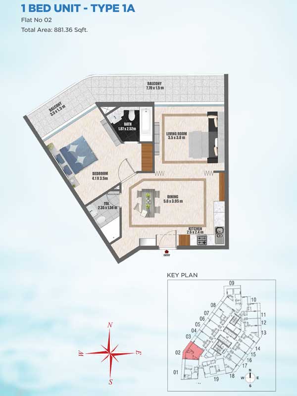 Bayz Apartments floor plan 2