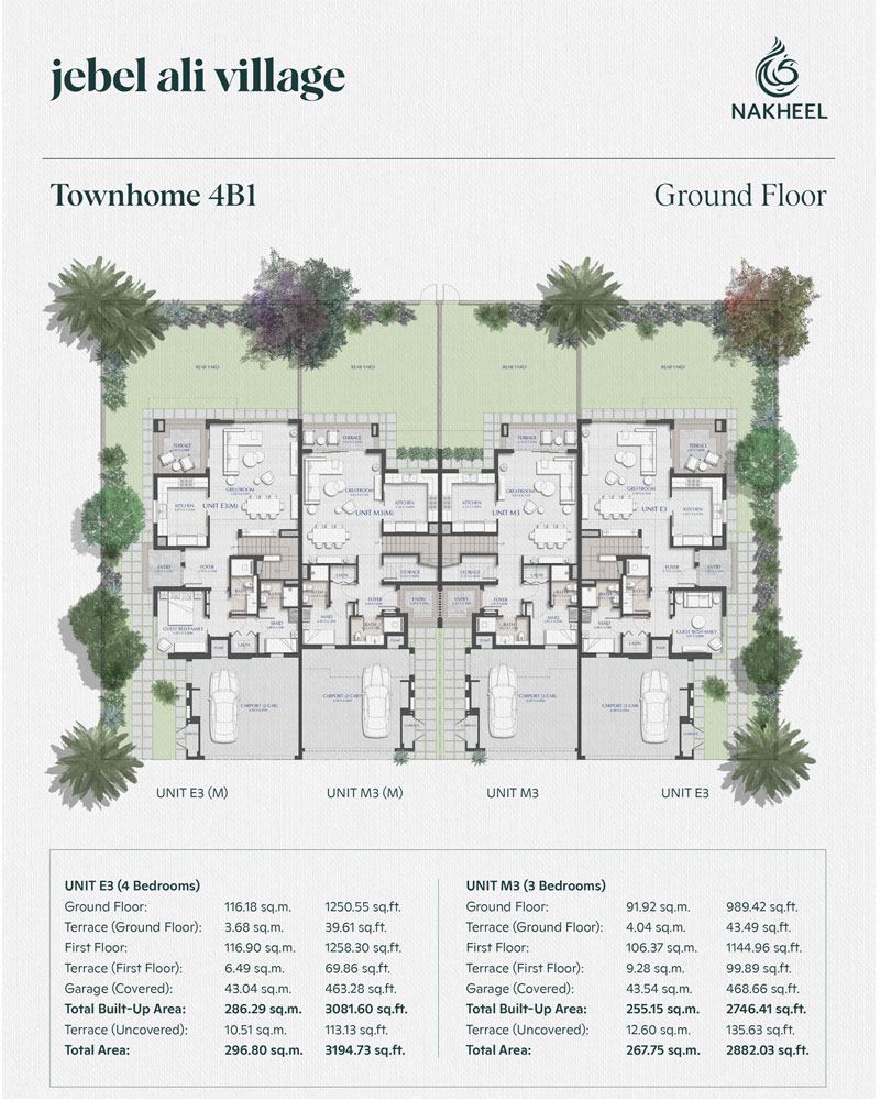 Jebel Ali Village Townhouses floor plan 1