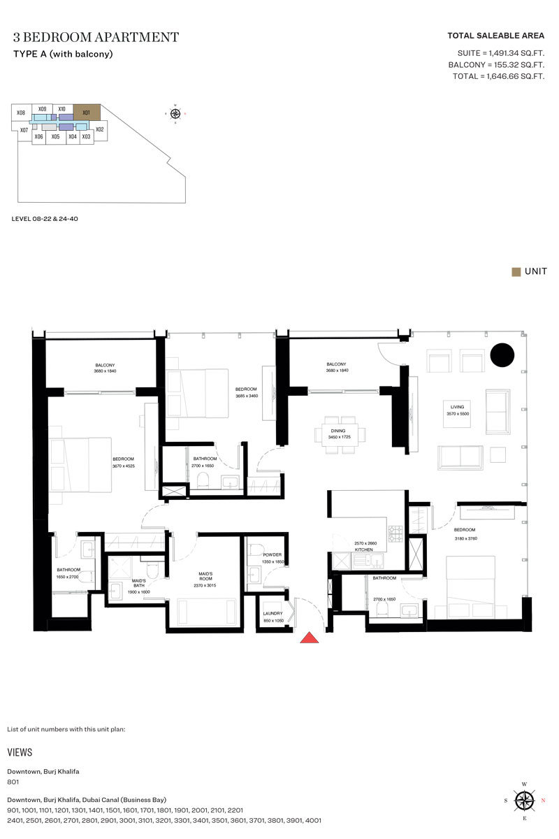 Sobha Creek Vistas Grande floor plan 3