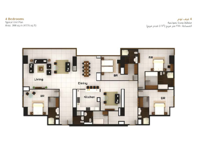 Al Durrah Tower floor plan 5