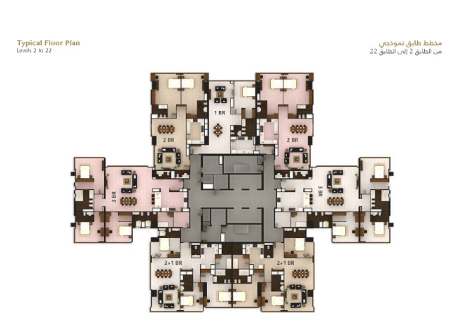 Al Durrah Tower floor plan 2