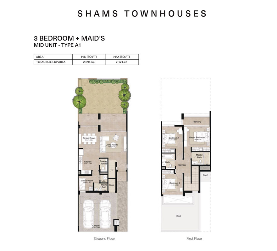 Shams Townhouses floor plan 1