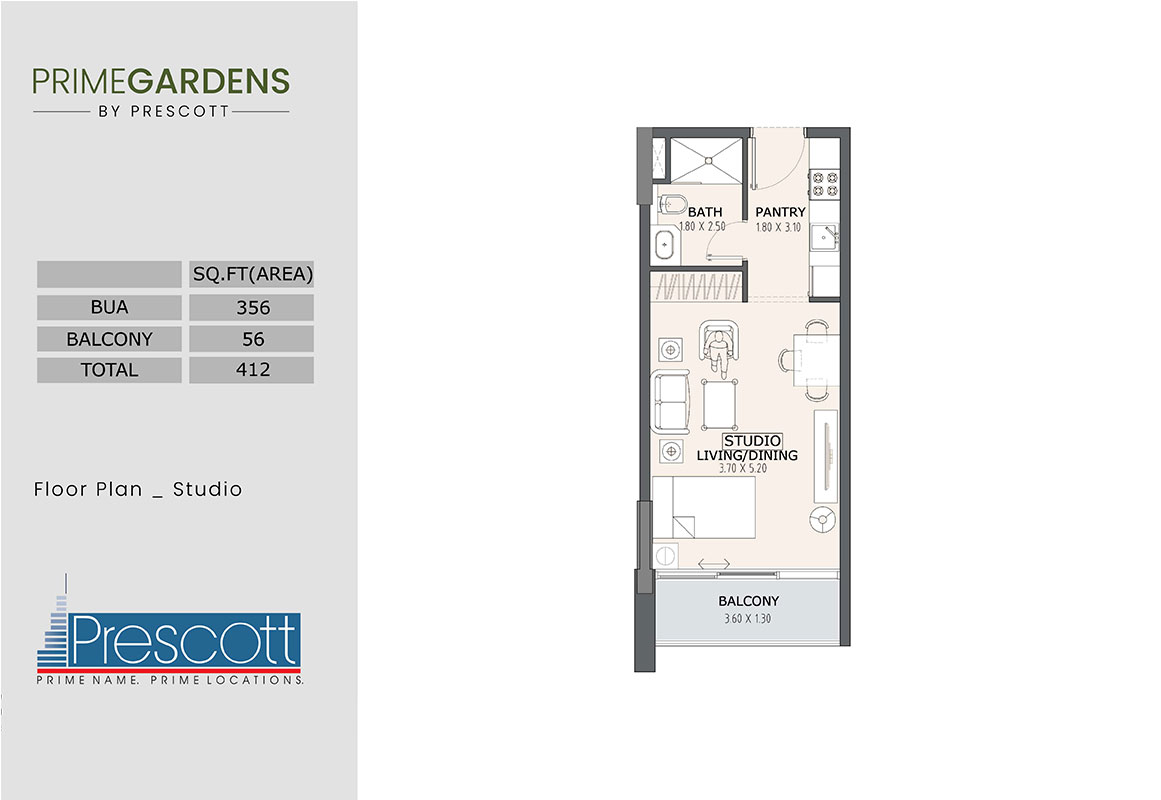Prime Gardens floor plan 1