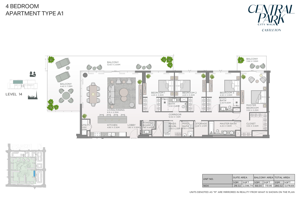 Castleton Central Park floor plan 2