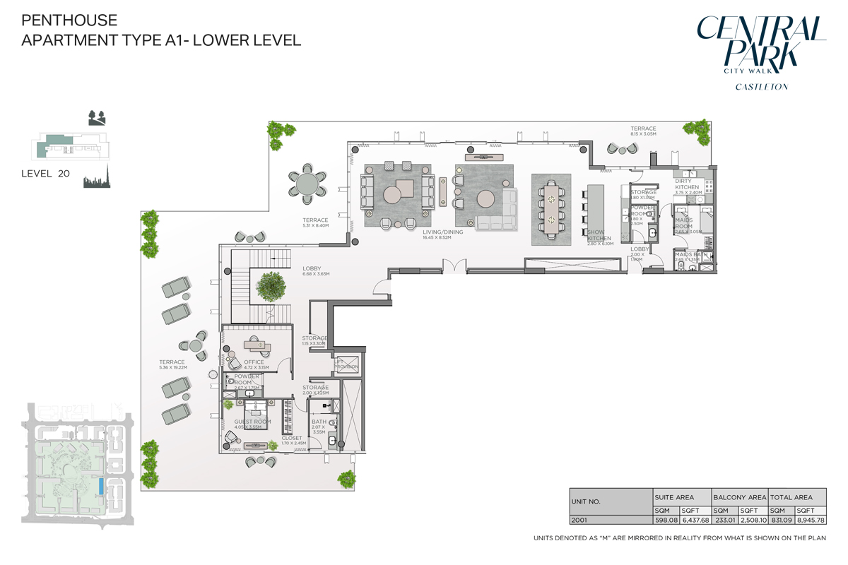Castleton Central Park floor plan 3
