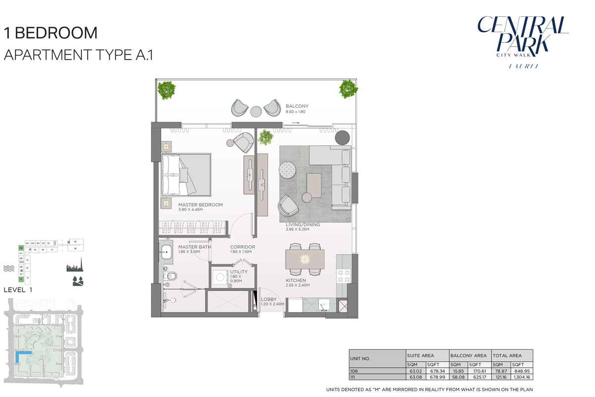 Laurel Central Park floor plan 1
