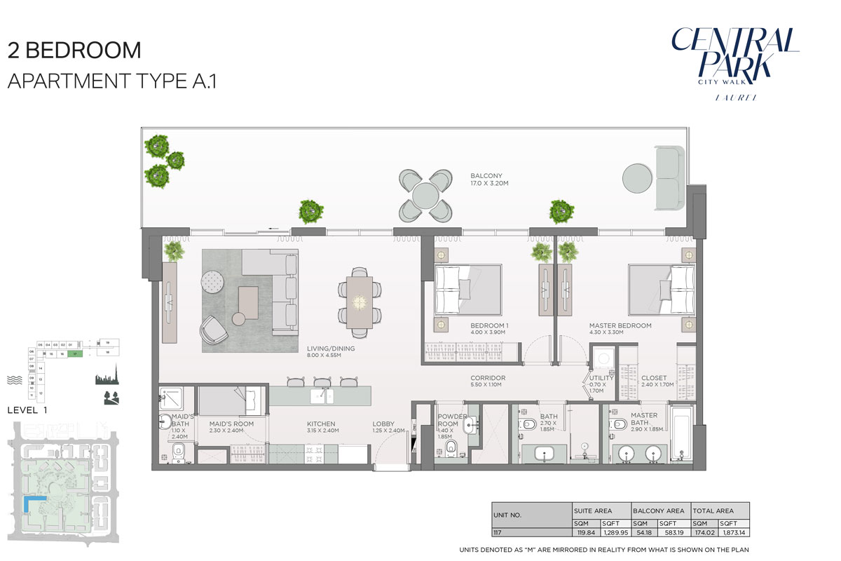 Laurel Central Park floor plan 2