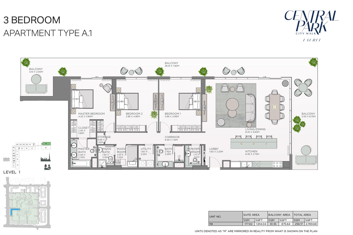 Laurel Central Park floor plan 3