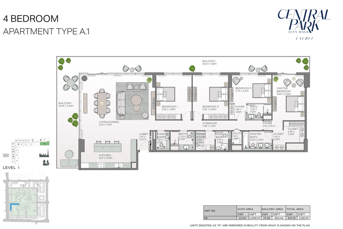Laurel Central Park floor plan 4
