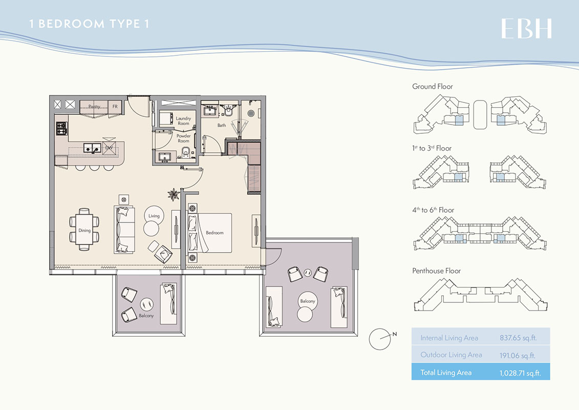 Ellington Beach House floor plan 1