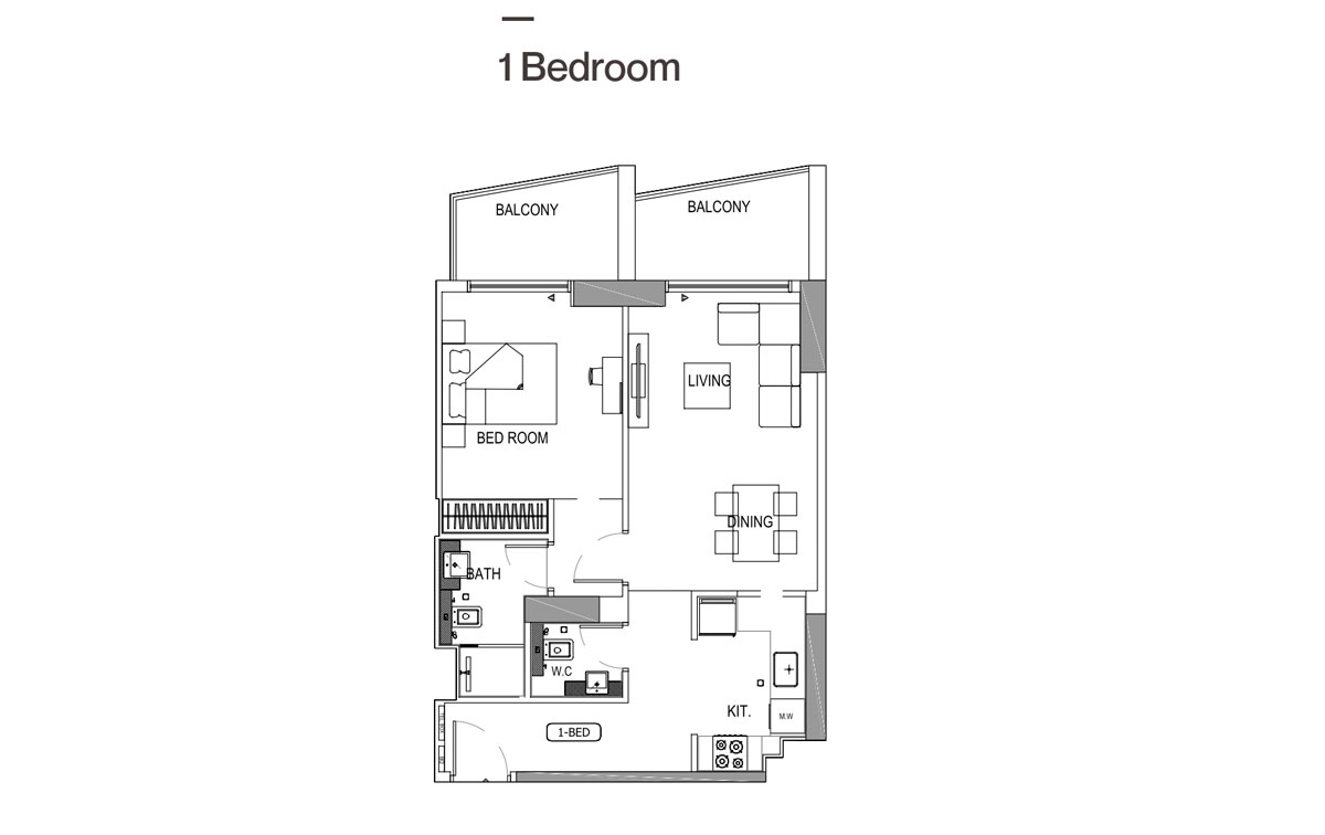 Binghatti Crest floor plan 1