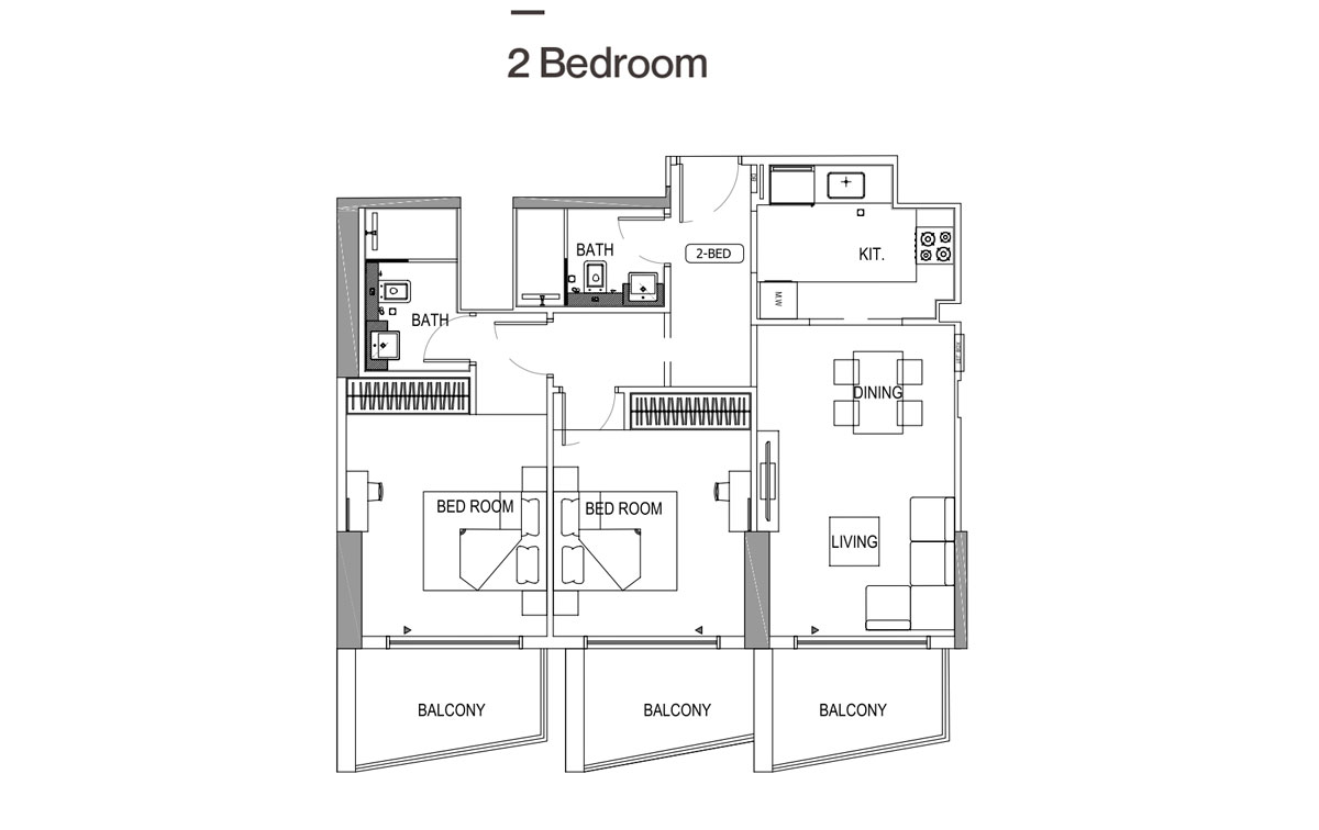 Binghatti Crest floor plan 3
