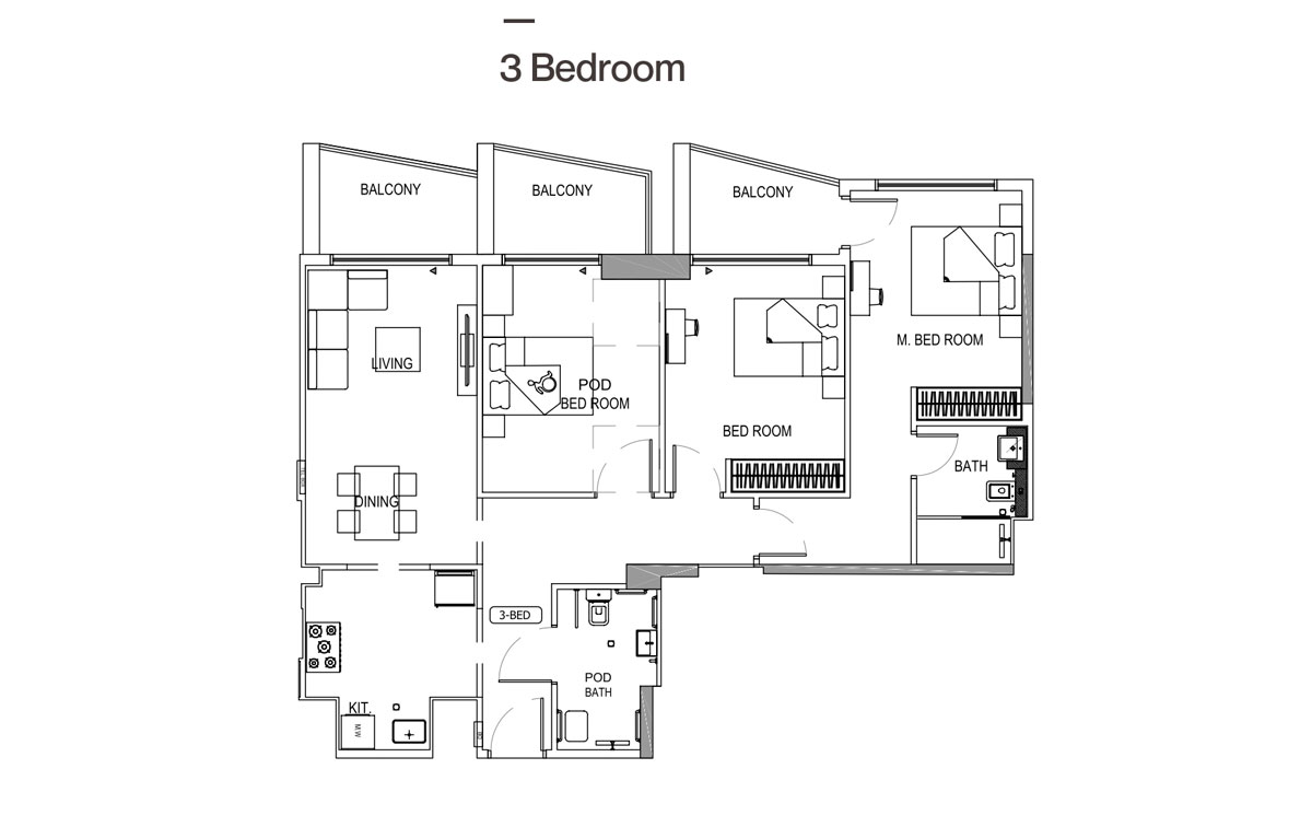 Binghatti Crest floor plan 4
