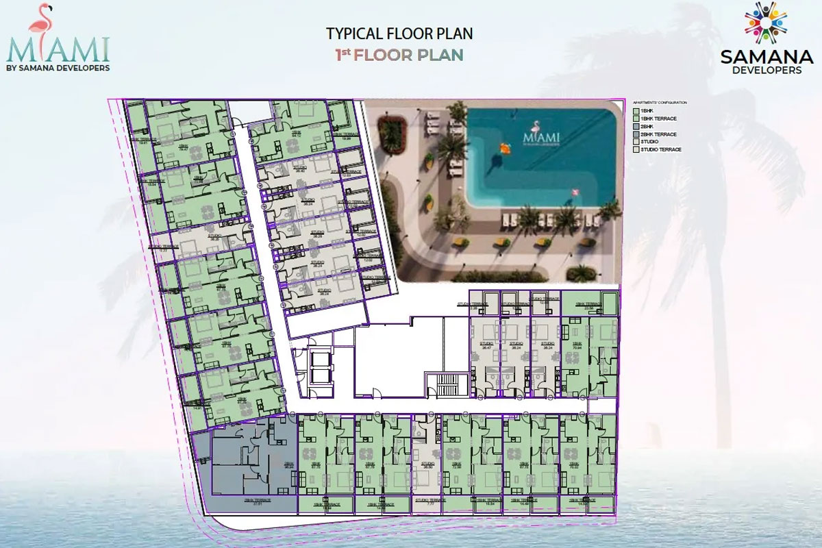Samana Miami 2 floor plan 1