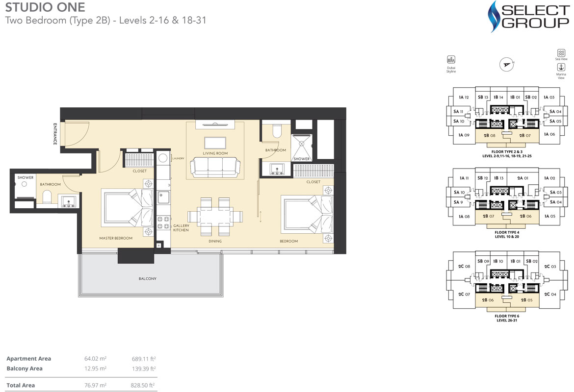 Studio One floor plan 4