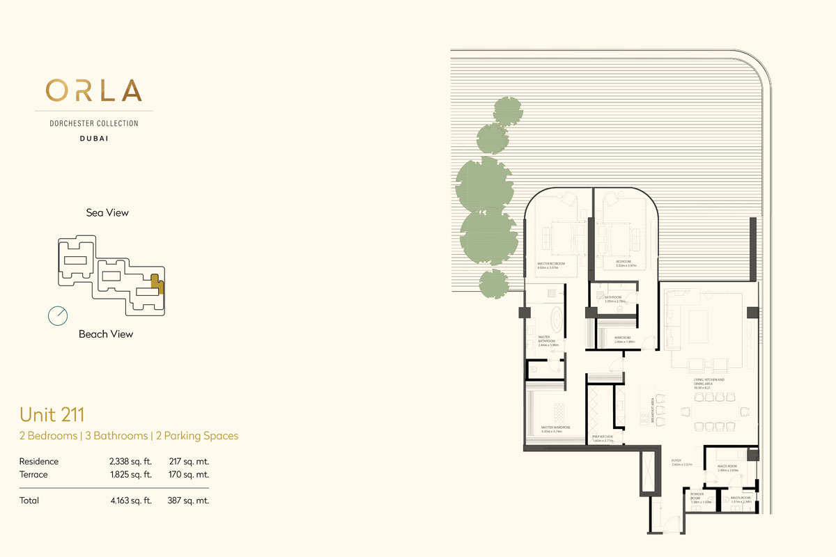 Orla Dorchester Collection floor plan 1
