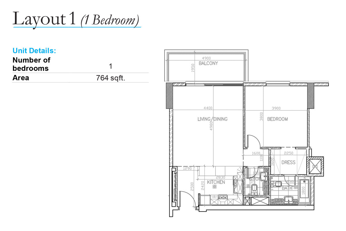 Parkside A Residence floor plan 1