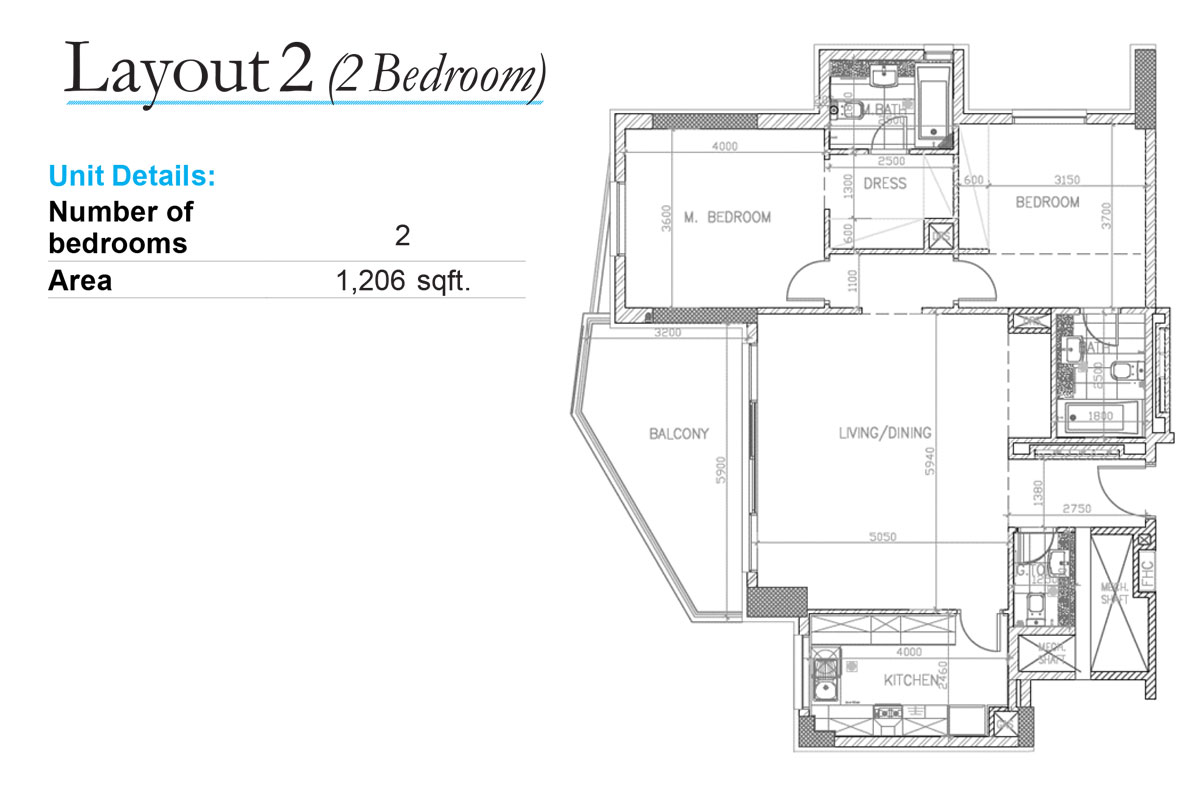 Parkside A Residence floor plan 2
