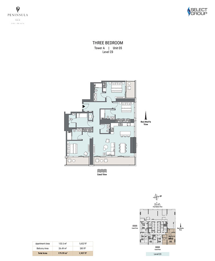 Peninsula Four floor plan 5
