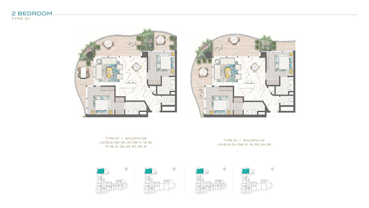 Damac Chic Tower floor plan 3