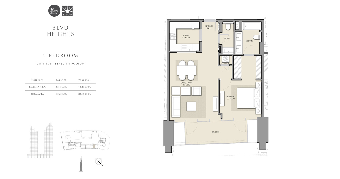 BLVD Heights floor plan 1
