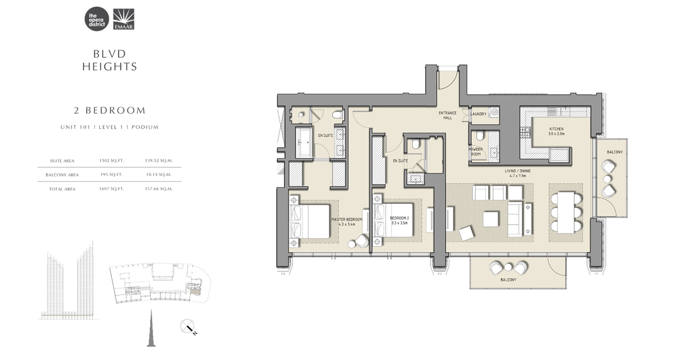 BLVD Heights floor plan 2