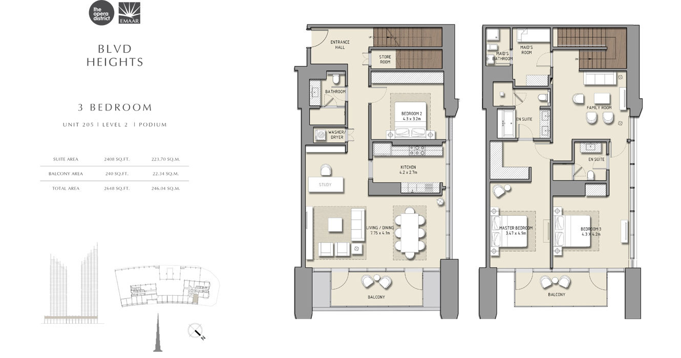 BLVD Heights floor plan 3