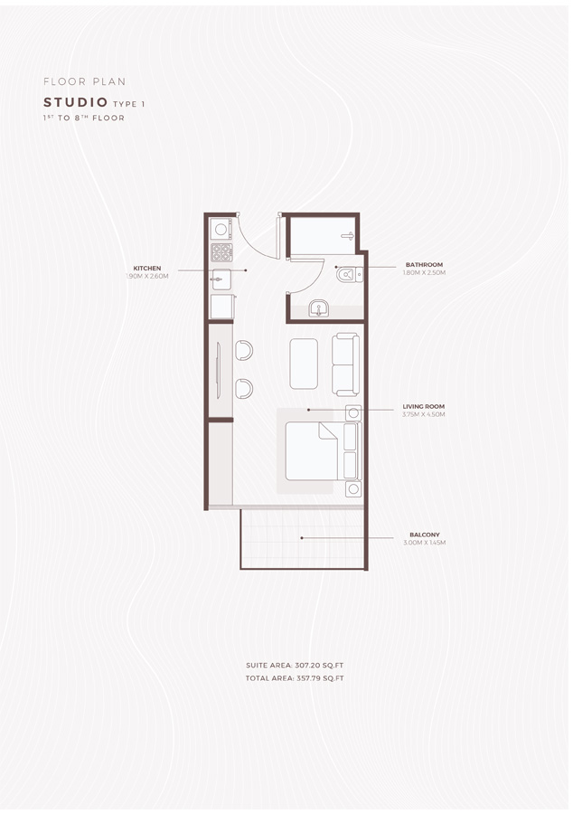 Azizi Beach Oasis floor plan 1