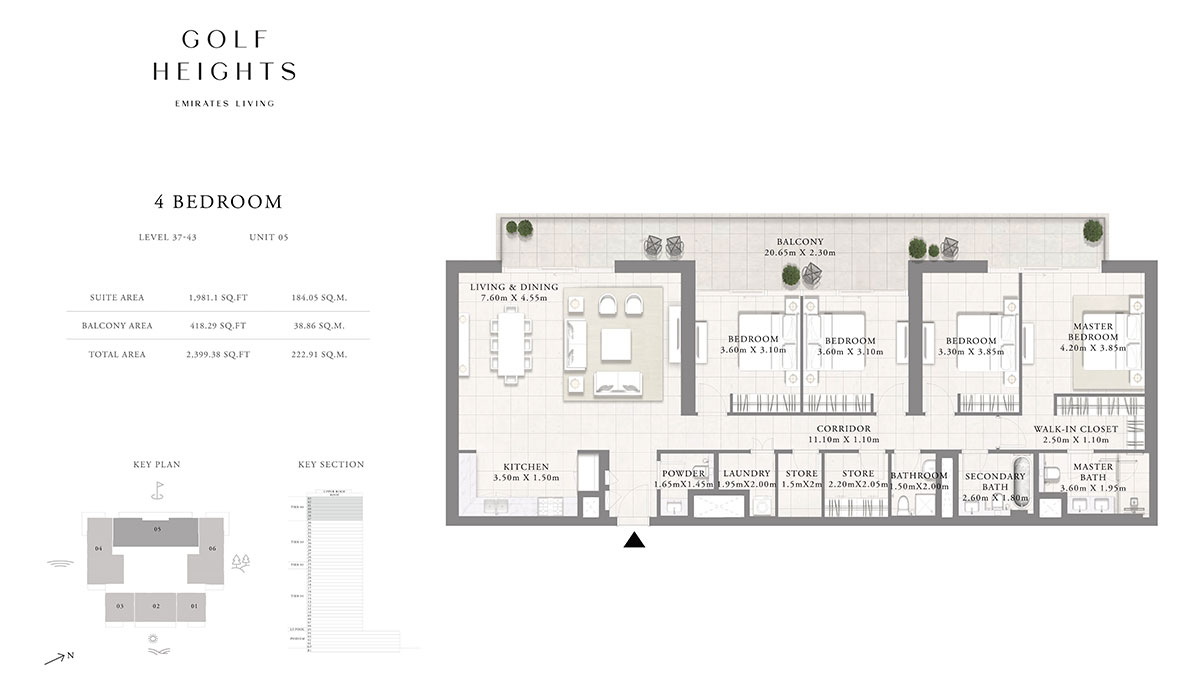 Emaar Golf Heights floor plan 4