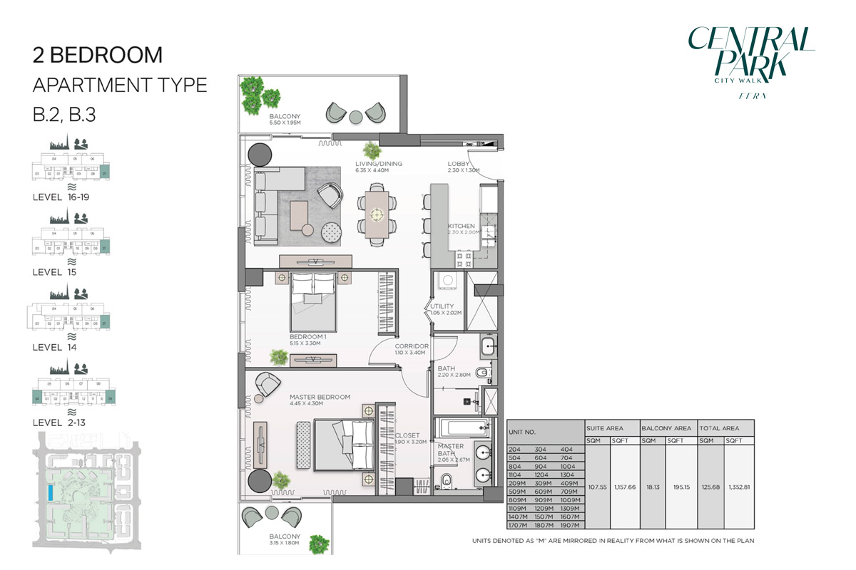 Fern Central Park floor plan 2