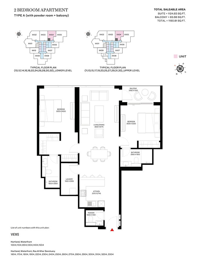 Sobha Waves Opulence floor plan 3