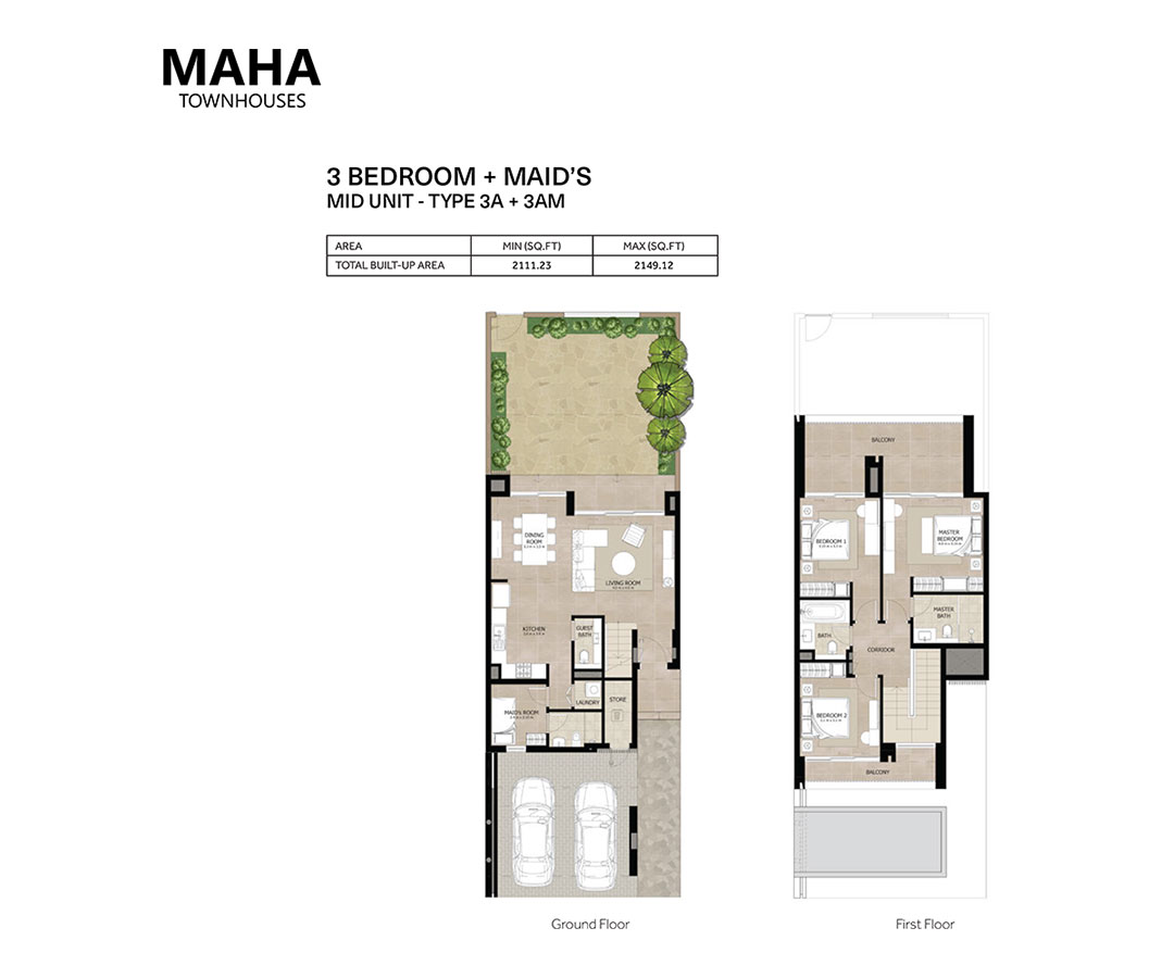 Maha Townhouses floor plan 1