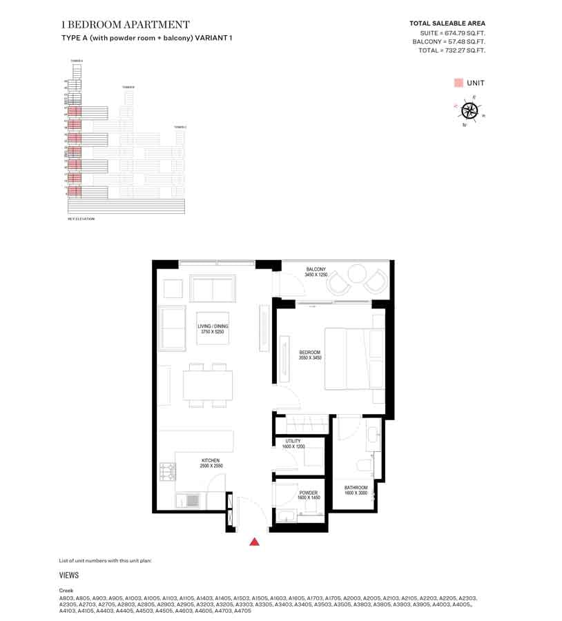 Sobha One floor plan 1