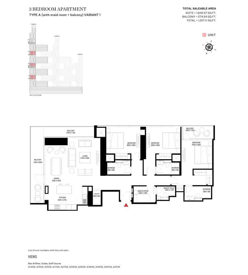 Sobha One floor plan 4