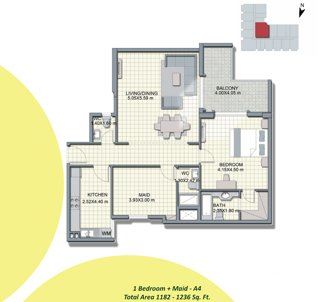 Alcove Apartments JVC floor plan 3