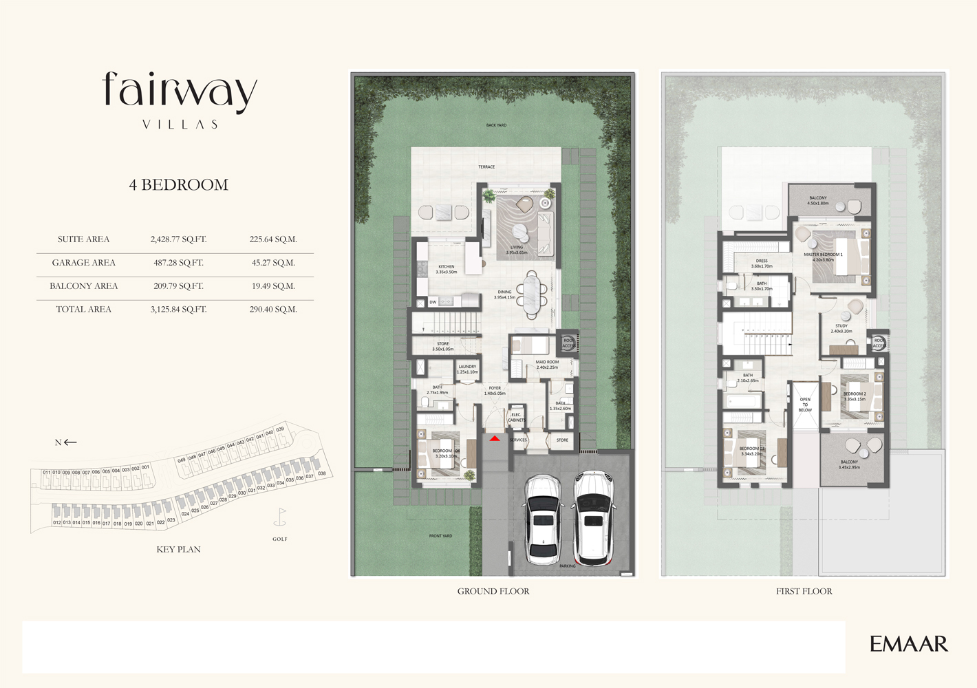 Fairway Villas at Emaar South floor plan 2