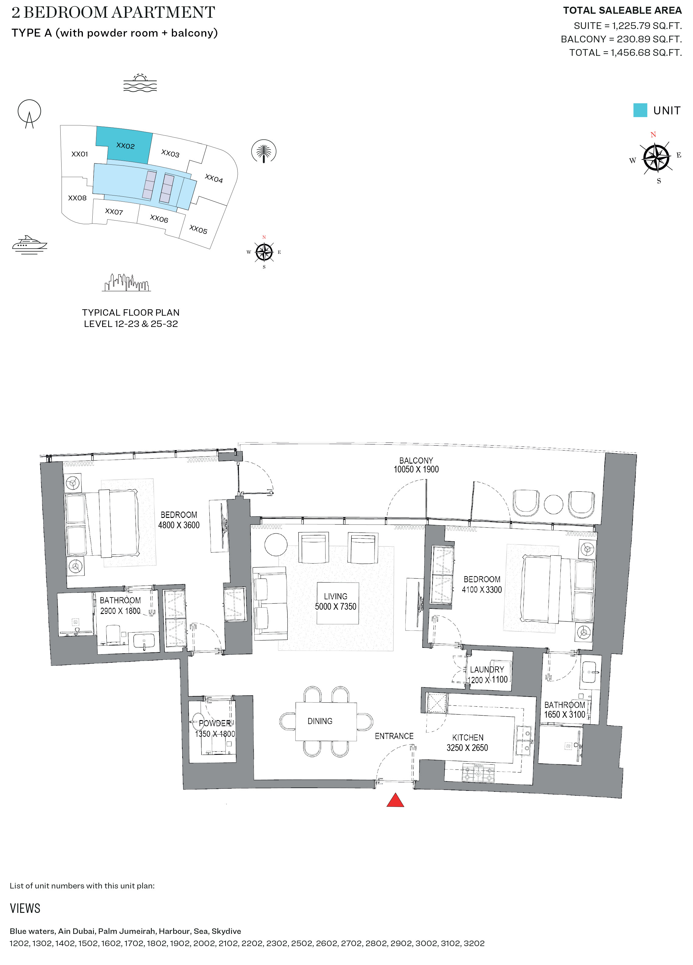 Sobha Seahaven floor plan 3