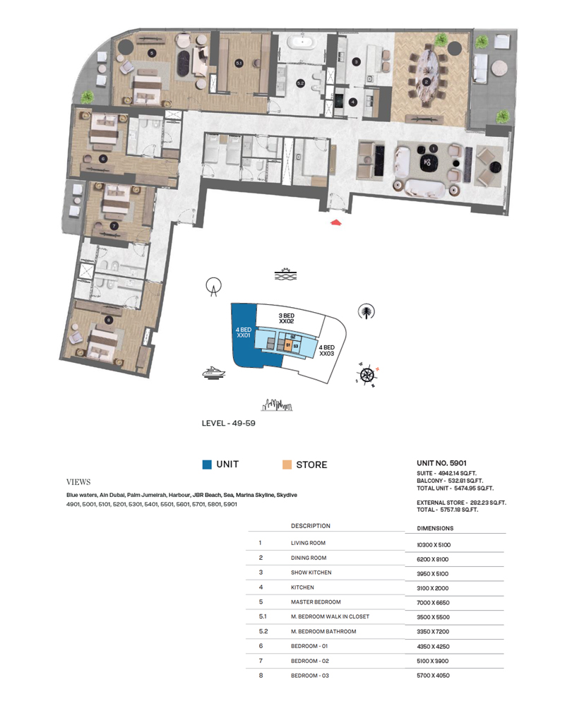 Sobha Seahaven floor plan 5