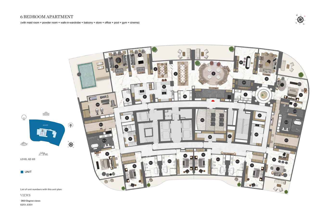 Sobha Seahaven floor plan 6
