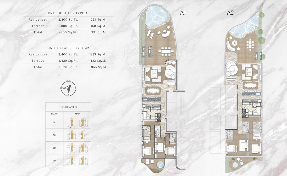 One Crescent floor plan 1