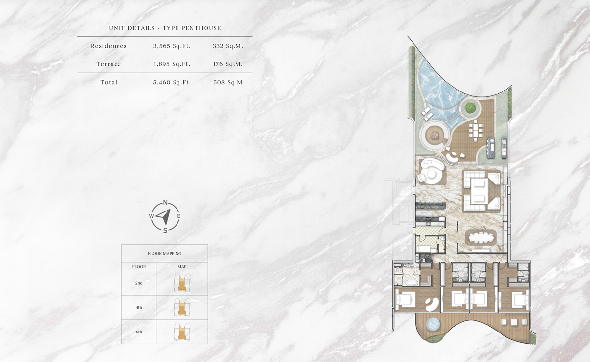 One Crescent floor plan 3